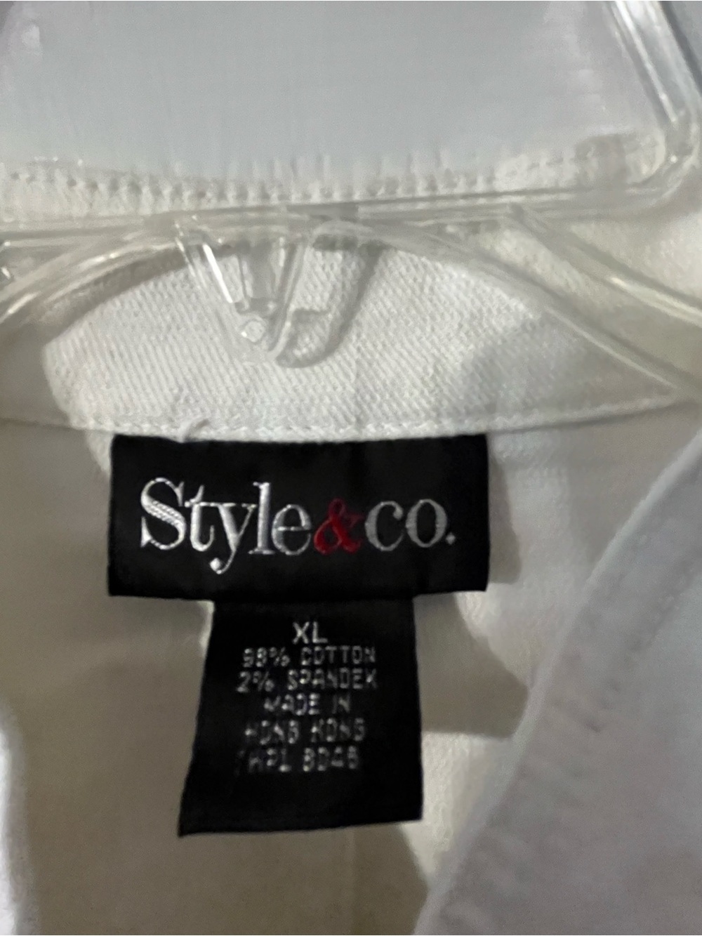 Style & Co. Women's White Button-Front Jacket XL - Picture 4 of 6